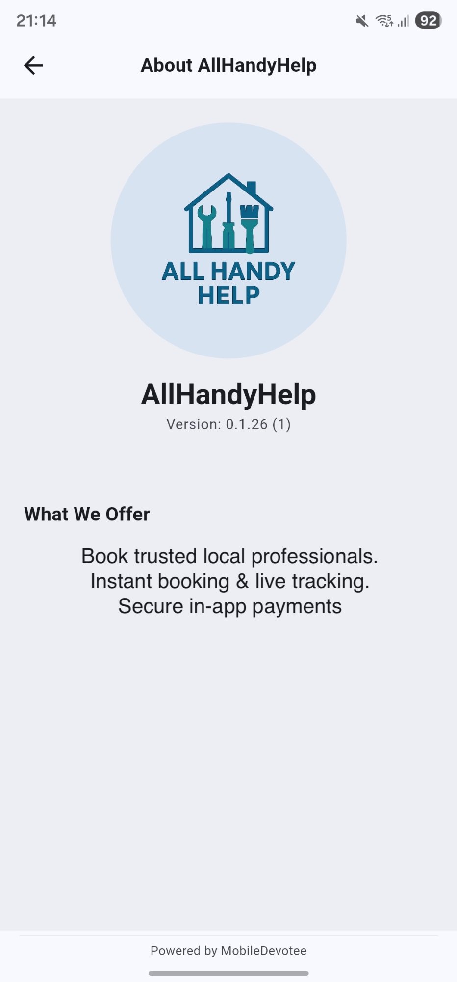 AllHandyHelp about screen